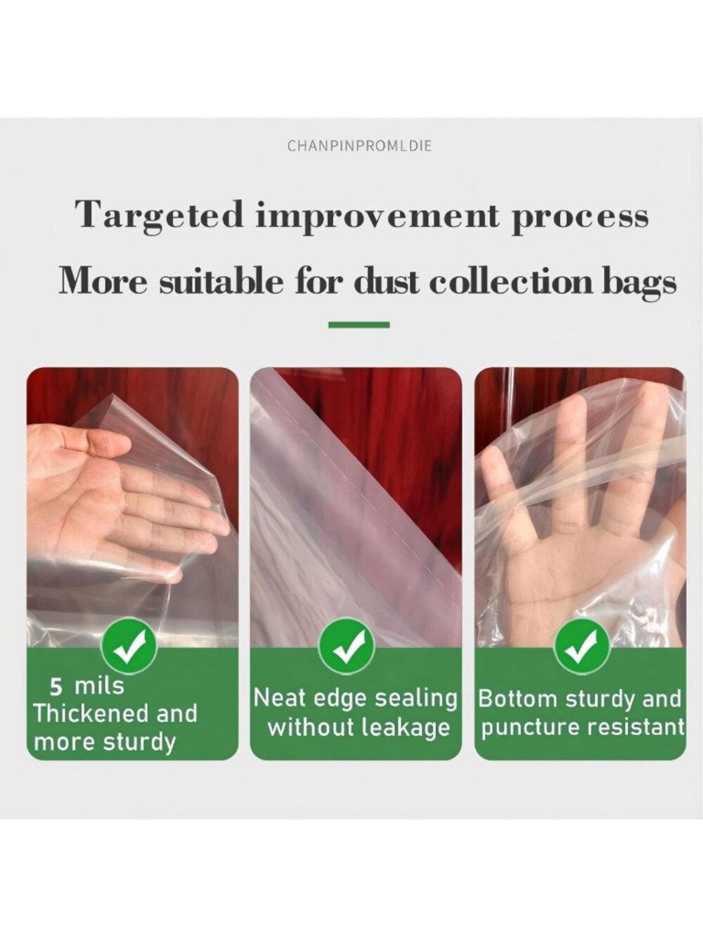 30 Pack Clear Dust Collector Bags - 5 Mil Thick, 19.5" Diameter, Heavy Duty - Picture 3 of 6